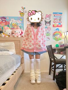 Kawaii Outfits With Jeans, Cutecore Winter Outfits, Kawaii Style Outfits, Kawaii Outfits For School, Sanrio Aesthetic Outfits, Cute Japanese Outfits, Kawaii Pastel Outfits, Cute Outfits Kawaii, Kawaiicore Fashion