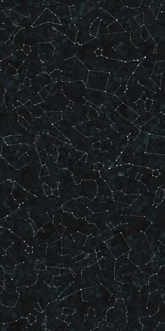 an image of stars in the night sky with many lines and dots all over it