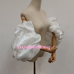 White Organza Elastic Pop Sleeves Shawl♥  Color: white/custom color. Materials: organza(glossy organza, the overall effect of the shawl is not transparent). Size:          1.default size: biceps-around 11''(elastic not stretched), length of the shawl- around 17.7''(elastic not stretched), width-around 12.6''.         2.custom size: if you need other sizes, please contact me. Thank you. Hello, guys! Welcome to my shop! I open this shop to make hair accessories, other wedding accessories, and will make more kinds of items in near future. If you have any advice, please feel free to get in touch, I like communicating with my customers! By the way, the items in this shop are exquisite and beautiful, I make them for someone like them and  need them.  If you have no idea about how to wear or use Make Hair Accessories, Shawl Dress, Wedding Separates, Dress With Shawl, Make Hair, Wedding Shawl, Accessories Wedding, You Have No Idea