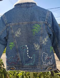 Boys Denim Jacket, Embroidered Jean Jacket, Kids Jackets, Embroidered Denim Jacket, Boys Denim, Denim Color, Embroidered Denim, Embroidered Jeans, Embroidered Jacket