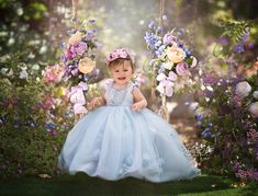 Garden Photoshoot, Artificial Flowers Decor, Mermaid Photography, 1st Birthday Pictures, Outdoor Baby, Flowers Decor, Birthday Pictures