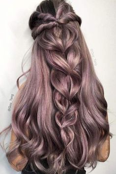 Rambut Brunette, Great Hair, Gorgeous Hair, Prom Hair, Pink Hair, Hair Hacks, Hair Looks, Hair Goals, New Hair