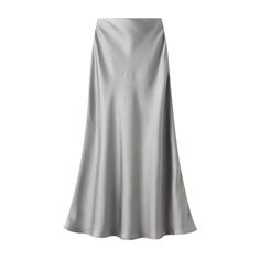 High-end Drape Satin Skirt Women's Mid-length Fishtail Skirt High Wai – Dresslittly Solid Color Full Length Relaxed Skirt, Solid Full-length Relaxed Skirt, Relaxed Full-length Skirt In Solid Color, Relaxed Fit Full Length Solid Color Skirt, Grey Satin Skirt, Satin Long Skirt, Fishtail Skirt, Half Skirt, Women Skirts