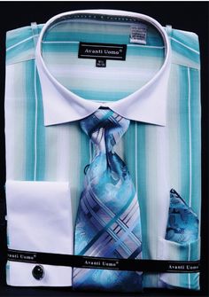 Teal Shirt Tie, Casual Attire, Men Looks