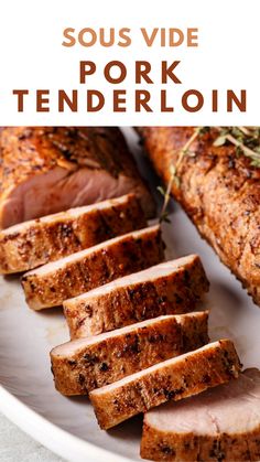 Sous vide pork tenderloin Pork Tenderloin Sous Vide, Sous Vide Pork Loin, Sous Vide Pork Tenderloin, Sous Vide Filet Mignon, Sous Vide Lamb, Sous Vide Pork, Apple Pork Tenderloin, Filet Mignon Recipes, Meal Plan Grocery List