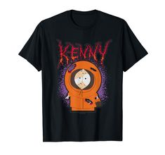 a black shirt with an image of finn from south park