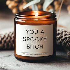 You A Spooky Bitch Soy Candle, Funny Halloween Gift for Her, Funny Candles, Halloween Decor, Fall Decor, Halloween Candle - Etsy Horror Candle, Halloween Candle Scents, Snarky Candle Labels, Gurley Halloween Candles, Spooky Candles, Halloween Candles