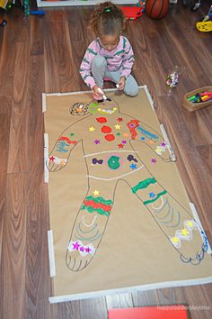 Gingerbread Eyfs Activities, Ginger Bread Crafts For Toddlers, Gingerbread Party Games, Ginger Bread Man Ideas Creative, Life Size Gingerbread Man