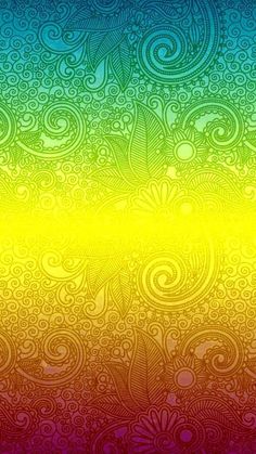 a colorful background with swirls and flowers