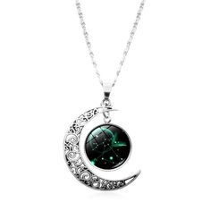 PRICES MAY VARY. [The Perfect Gift Idea]—The best gift for your wife, girlfriend, sister, mother, daughter,or colleague, so it is a good gift for your friends. [ womens necklaces ]—Each zodiac pendant necklace comes with a description of all of the unique traits that makes an constellation special. [ layered necklace ]—Keeping your jewelry away from water and skin care products will slow color fading. It is very easy to clean with a soft and dry cloth. [ necklace set ]—The constellation necklace Cloth Necklace, Moon Zodiac, Zodiac Sign Astrology, Zodiac Pendant Necklace, Crescent Moon Pendant, Constellation Necklace, Zodiac Pendant, Taurus And Gemini, Necklaces For Women