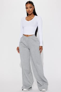 Available In Black, White, Pink, Oatmeal, DarkRed, And Olive. Long Sleeve Top V Neck Ribbed Cropped Stretch Imported | Jenni Ribbed Crop Top in White size Small by Fashion Nova Pink Oatmeal, White Tops Outfit, Fashion Nova Outfits, Crop Top Outfits, Ribbed Crop Top, Streetwear Fashion Women, Cute Everyday Outfits, Black White Pink, Cute Simple Outfits