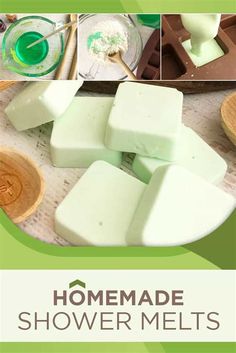 homemade shower melts made with natural ingredients