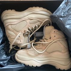 Yeezy Boots Size 4.5 Men, 6 Women Worn Twice, Too Small Orders The Wrong Size Yeezy High Heel Boots, Yeezy Knit Runner Boot, Yeezy Desert Boots, Yeezy Desert Boots Blue, Yeezy Nsltd Boot, Yeezy Boots, Yeezy Shoes, Women Wear, Women Shoes