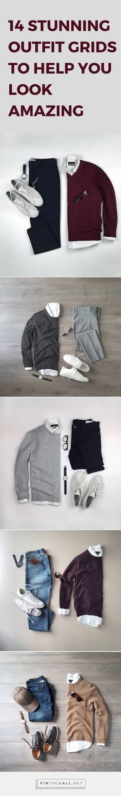 14 Stunning Outfit Grids To Help You Look Amazing – LIFESTYLE BY PS Nice Casual Outfits For Men, Smart Casual Menswear, Best Casual Outfits, Mens Fashion Blog, Outfit Grid, Best Mens Fashion, Fashion Suits For Men, Wardrobe Outfits, Stunning Outfits