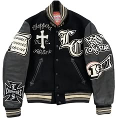 Cheap Urban Style Varsity Jacket For Streetwear, Luxury Men's Hooded Varsity Jacket, Luxury Cotton Men's Varsity Jacket, Luxury Men's Varsity Jacket With Letter Print, Luxury Cotton Varsity Jacket For Men, Luxury White Urban Varsity Jacket, Cheap Urban Varsity Jacket For Streetwear, Luxury Leather Varsity Outerwear, Luxury Men's Varsity Jacket With Logo Patch