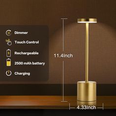 an image of a table lamp with measurements for the light bulb and its location on it