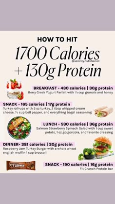 an advertisement for a healthy food product with the words how to hit 700 calories and 150