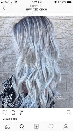 Icy Blonde Grey Hair, Smokey Platinum Blonde Hair, Icy Ash Blonde Hair With Shadow Root, Bright Silver Hair, Icy Grey Blonde Hair Dark Roots, Icy Blonde Shadow Root, Long Icy Blonde Hair With Shadow Root, Ice Blonde With Shadow Root, Icy Platinum Blonde Balayage Dark Roots