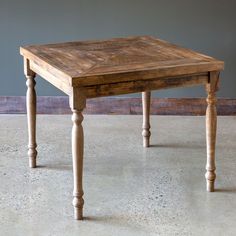 Grainery Square Table-Iron Accents Square Wood Table, Square Kitchen Tables, Square Kitchen, Reclaimed Wood Table, Display Table, Fixture Table, Into The Wood, Square Side Table, Small Dining Table