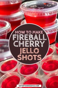 Super Easy Fireball Cherry Jello Shots Recipe Red Jello Shots, Almond Jello, Cherry Jello Shots