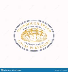 the logo for sourdough bread, which is made from fresh bread and has been used