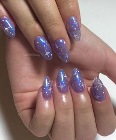 Periwinkle Nails, Ombre Acrylic, Unghie Nail Art, Witchy Nails, Ombre Acrylic Nails, Pretty Gel Nails, Makijaż Smokey Eye, Really Cute Nails, Soft Nails