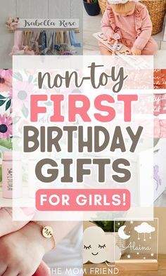 First Birthday Gift Ideas for Girls (That aren’t Toys!) Gift Ideas For First Birthday, 1st Bday Gifts, 1st Birthday Diy Gifts, Gift For Girls Birthday, First Birthday Toys, Baby Birthday Gift Ideas, Baby First Birthday Gifts