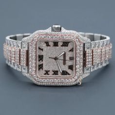 Personalized Men's Hip Hop Watch - VVS Moissanite Diamond Timepiece | Moissanite Bust down Watch | Fully Ice Out Diamond Watch,Fully Ice Out Diamond Watch ,customize Moissanite Watch For Unisex, VVS Moissanite Bust down Watch , Men's Hip Hop Watch ✥ About Watch ✥ ◆ Watch - Swiss Movement ◆ Dial Window Material Type: Glass ◆ Watch Metal: Stainless Steel ◆ Diamond: Moissanite ◆ Moissanite Cut: Round Brilliant Cut ◆ Moissanite Total Carat Weight (TCW): 25.54*25=10854 Carats Approx ◆ Moissanite Color: DEF ◆ Moissanite Clarity: VS/VVS ◆ Polish: Excellent ◆ Cut Grade: Excellent Cut and Cut by Real Diamond Artisans ❖ The hand-made process to ensure the product can be precious and shine more, diamond very bling. ❖ Basic Knowledge about Moissanite ❖ ♦ Natural Diamond Hardness is 10 & Moissanite Har Diamond Skeleton Dial Watch For Anniversary, Diamond Watch With Skeleton Dial And Round Dial, Iced Out White Gold Jewelry For Anniversary, Luxury Iced Out Jewelry And Watches For Anniversary, Timeless White Gold Iced Out Jewelry And Watches, Iced Out White Gold Jewelry And Watches For Anniversary, Timeless White Gold Iced Out Watch, White Gold Diamond Watch With Skeleton Dial For Gift, White Gold Diamond Watch With Skeleton Dial As Gift