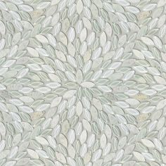 Add an accent to your design with this 11 x 11 flower Willow Sage Marble Glass Mix Mosaic. The green color will enhance any space. Incorporate unique designs, with decorative layouts and textures, to any space. Glass tile, mosaics, and decorative accents are a great addition to any home. Choose from a wide range of styles and colors. This product can be installed on a shower wall. This product can be installed on a shower floor. | Viviano | Willow Sage Marble Glass Mix Mosaic Tile, 11 x 11, Gree Willow And Sage, Bathroom Backsplash, House Tiles, Green Tile, Green Bathroom, Tile Installation, Mosaic Designs, Fireplace Surrounds