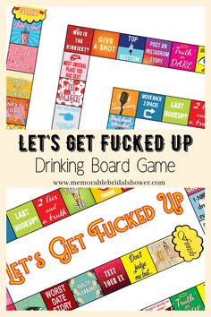 Drinking board game. #drinkinggames #drinkingboardgame Gilmore Girls Drinking Game, Drinking Scavenger Hunt, Hens Night Games, Diy Bachelorette