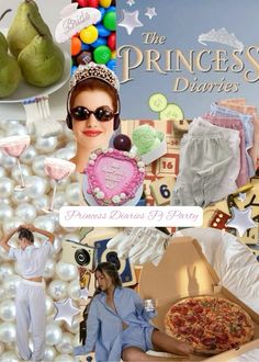 there is a collage of pictures with different things in them and the words princess dinner on it