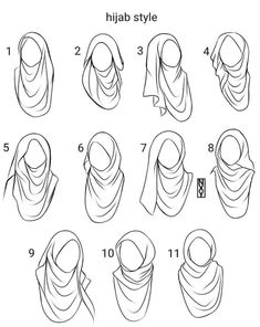 how to draw hijab styles step by step instructions for beginners and advanced students