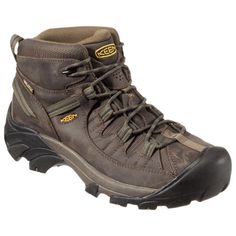 A Bass Pro Shops/Cabela's Exclusive! Designed to go like a four-wheel drive on any trail, the Targhee II Mid Waterproof Hiking Boots from KEEN provide top notch support and protection on the trail. This hard charging hiking boot combines a waterproof nubuck leather and textile upper with a KEEN.Dry membrane and hydrophobic mesh lining to deliver welcome durability with breathable, waterproof protection. Cleansport NXT organic odor control treatments help resist food odor. Under your foot, the Ta Mens Waterproof Hiking Boots, Hiking Boots For Men, Mens Hiking, Shoe Repair Shop, Best Hiking Boots, Best Hiking Shoes, Georgia Boots, Mens Hiking Boots, Ultralight Backpacking