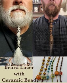 Beard Accessories, Beard Jewelry, Braided Beard, Stringing Beads, Celtic Hair, Viking Braids, Beard Beads