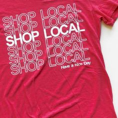 We’re on a mission to help you Support Local and Shopping Local is a key part of that! This tee was designed by Boomerang Boutique owner Felicia for her line FeliciaTees. It's a super soft & comfy heathered red cred neck tee with white print. The back is blank. Unisex sizing. Boutique Owner, Shop Local, Support Local, Shirt Shop, The Back, Key, Boutique, Red, T Shirt