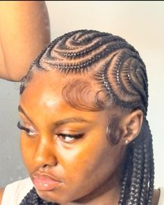 Simple Scalp Braids For Black Women, Scalp Braids Designs, Short Alicia Keys Braids, Swirl Cornrows Braids, Natural Hair Stitch Braids, Small Feedin Braids Straight Back Design, Cornrows Braids On Natural Hair, Black Girls Cornrow Hairstyles, Medium Alicia Keys Braids