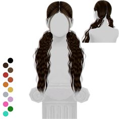 an image of a wig with braids on top and colors in the bottom half