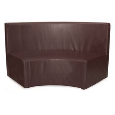 a brown leather corner sofa on a white background