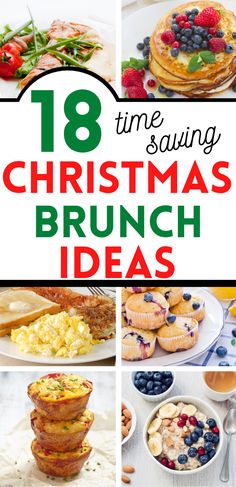 You'll love these 18 time saving Chrismas Brunch Ideas.  Enjoy spending time with your family for the holidays with out worring about what to eat in the mornings for breakfast or brunch. These bruch recipes are super easy to make a your friends and family will love them. Holiday Brunch Ideas, Breakfast Casserole With Bread, Lemon Blueberry Pancakes, Festive Recipes, Breakfast Crescent Rolls