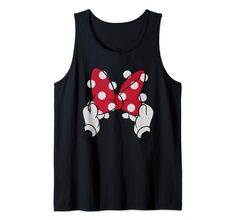 PRICES MAY VARY. Official Disney Merchandise Disney Minnie Mouse T-Shirts for Women, Men, Boys, and Girls Lightweight, Classic fit, Double-needle sleeve and bottom hem Bow Tank Top, Disney Merchandise, Red Polka Dot, Men Boys, Cami Tanks, Minnie Mouse, Women Men, Polka Dot, Top Styles