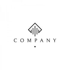 a black and white logo with the word company on it's left side, which is