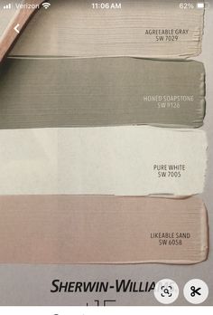 sherylin - williams paint swatches are shown in different shades and sizes, with the same color on each side