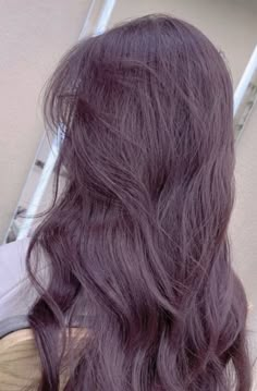 Dark Dusty Purple Hair, Purplish Brown Hair, Purple Hair Korean, Mal Descendants, Violet Brown, Dusty Purple, Dye My Hair, Color Inspo