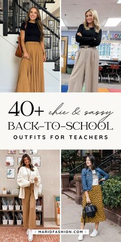 Elevate your back-to-school style with 40 professional and stylish teacher outfits. These looks are perfect for making a great impression in the classroom while maintaining comfort and sophistication. From tailored blazers to chic skirts, these outfits will keep you looking polished and put-together all day.	teacher outfits elementary | teacher outfits summer | teacher outfits  spring | teacher outfits winter | teacher outfits casual | young teacher outfits | casual teacher outfits | comfy teacher outfits | modern teacher outfits  | back to school teacher outfits | trendy teacher outfits | colorful teacher outfits Working In A School Outfits, Over 40 Teacher Outfits, Outfits For Elementary Teachers, Tall Teacher Outfits, Teacher Outfits From Shein, Outfit Ideas For School Teachers, Teacher Outfits Formal, Outfit Inspo Teacher, Teacher Summer Outfits Elementary