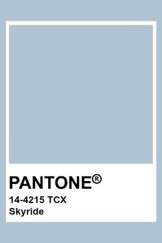 the pantone paint color is shown in blue and has a white square on it