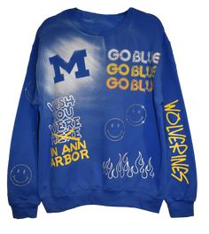 Creative Jawns X API The Label custom designed exclusive college collab sweatshirt University Of Michigan Sweatshirt, Bed Party, Michigan Sweatshirt, 3d Sweater, School Sweatshirts, Printing Fabric, College Sweatshirt, Go Blue, University Of Michigan