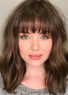 Shoulder Length Bob Haircut, Latest Bob Hairstyles, Cute Bangs, Bangs For Round Face, Bob Hairstyles With Bangs, Bangs Hairstyles, Bangs With Medium Hair, Bob Haircut With Bangs, Medium Short Hair