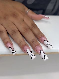 Nail Ideas Classy, Nails Toes, Hard Nails, Drip Nails, Glamour Nails, Nails Now, Work Nails, French Acrylic Nails, Dope Nail Designs