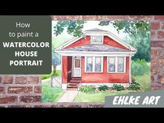 how to paint a watercolor house portrait