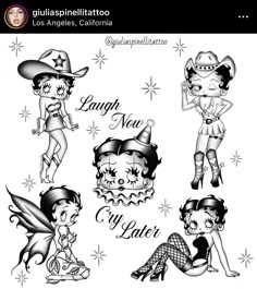 Betty Boop Line Art, Chicano Betty Boop, Betty Boop Pin Up Tattoo, Gothic Betty Boop Tattoo, Chicana Betty Boop, Betty Boop Flash Tattoo, American Traditional Betty Boop, Betty Boop Stencil